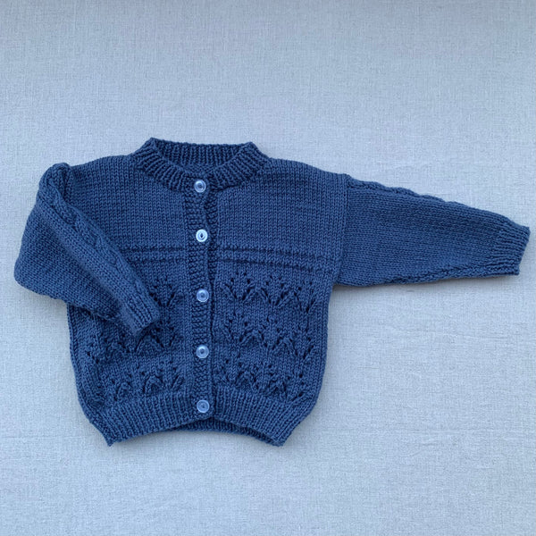 Knitted by Nana Michael Cardigan - Blue Denim
