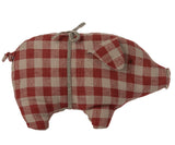 Maileg Small Pig Red Check
