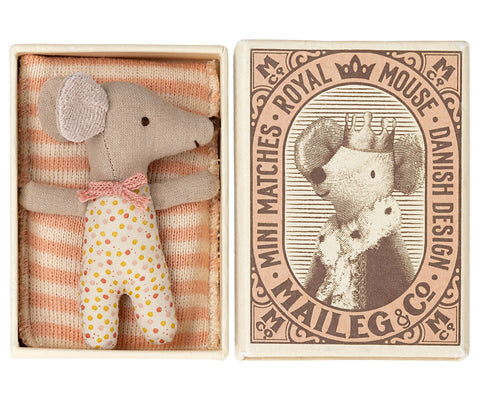 Maileg Baby Mouse Sleepy Wakey Pink