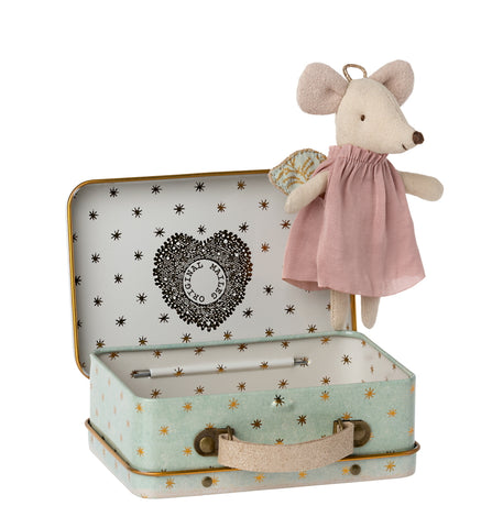 Maileg Angel Mouse in a Suitcase