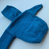 Knitted by Nana Cardigan With Hood - Coastal Blue