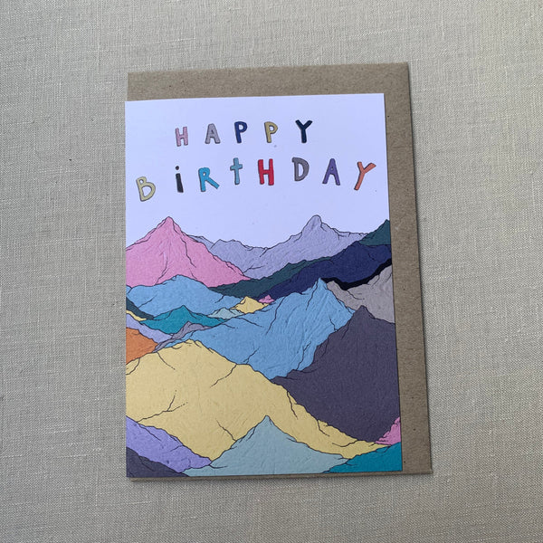 AHD Paper Co. Happy Birthday Mountains Card