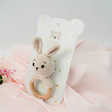 Petite Vous Brodie Bunny Ring Rattle
