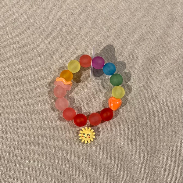 Red Bobble Sunshine Rainbow Bracelet