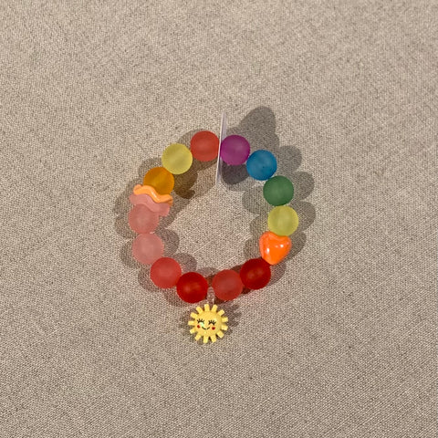 Red Bobble Sunshine Rainbow Bracelet