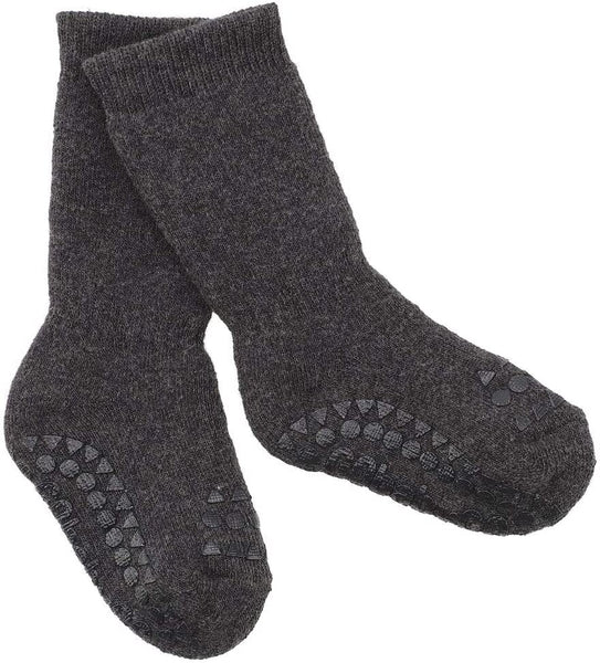 GoBabyGo Non Slip Socks - Grey Melange