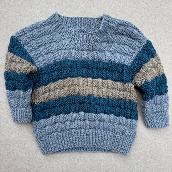 Knitted by Nana Steven Jumper - Multi Stripe Shadow