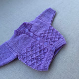 Knitted by Nana Ren Cardigan - Whisper Viola