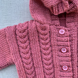Knitted by Nana Hooded Cardigan - Spice