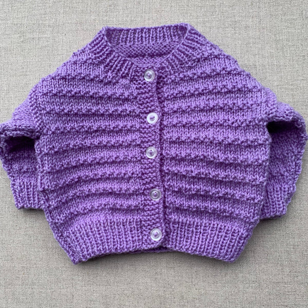 Knitted by Nana Jordan Cardigan - Lavender