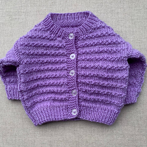 Knitted by Nana Jordan Cardigan - Lavender