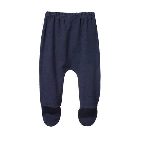 Nature Baby Merino Footed Romper Navy