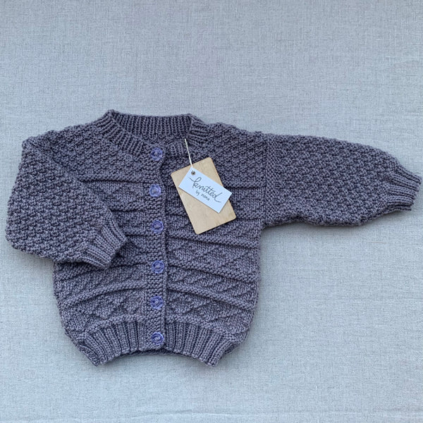 Knitted by Nana Basil Cardigan - Deep grey