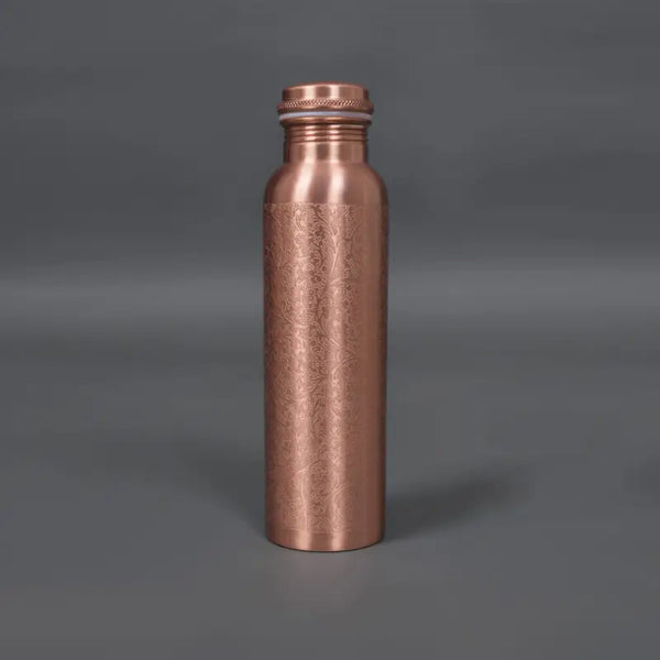 Antique Style Etched Copper Water Bottle – 950ml