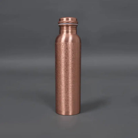 Antique Style Etched Copper Water Bottle – 950ml
