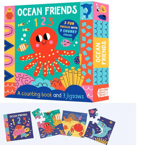 Puzzle Play & Counting Book: Ocean Friends - 123