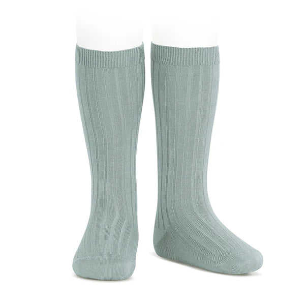 Condor Knee High Ribbed Sock (#756 Verde Seco)