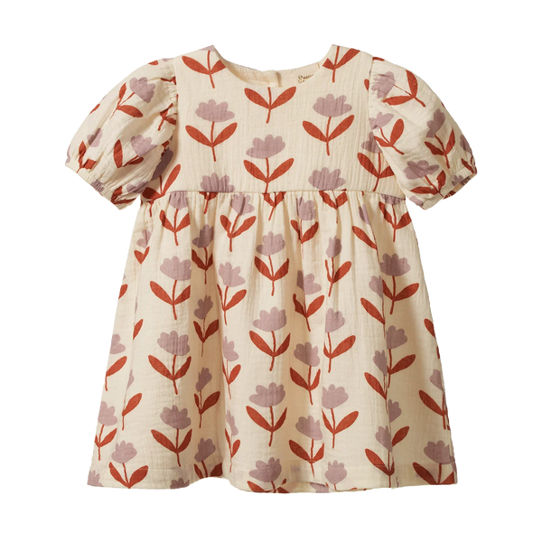 Nature Baby Albertine Dress Muslin - Fleurette Print