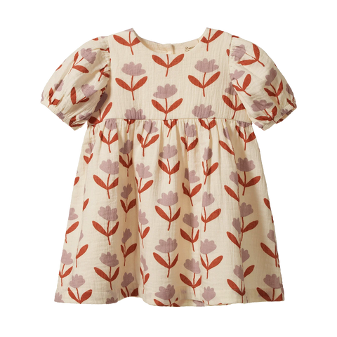 Nature Baby Albertine Dress Muslin - Fleurette Print