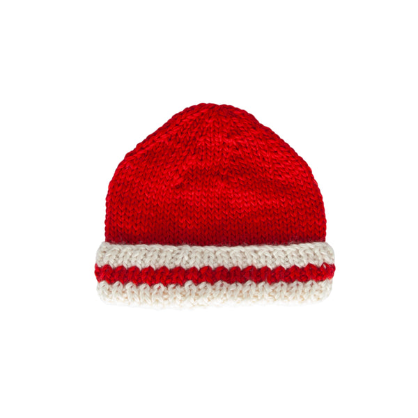 Acorn Denmark Beanie Red and Cream