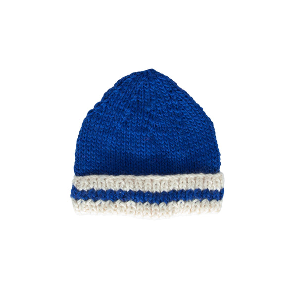 Acorn Denmark Beanie Blue and Cream