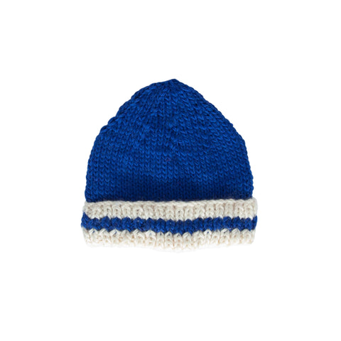 Acorn Denmark Beanie Blue and Cream