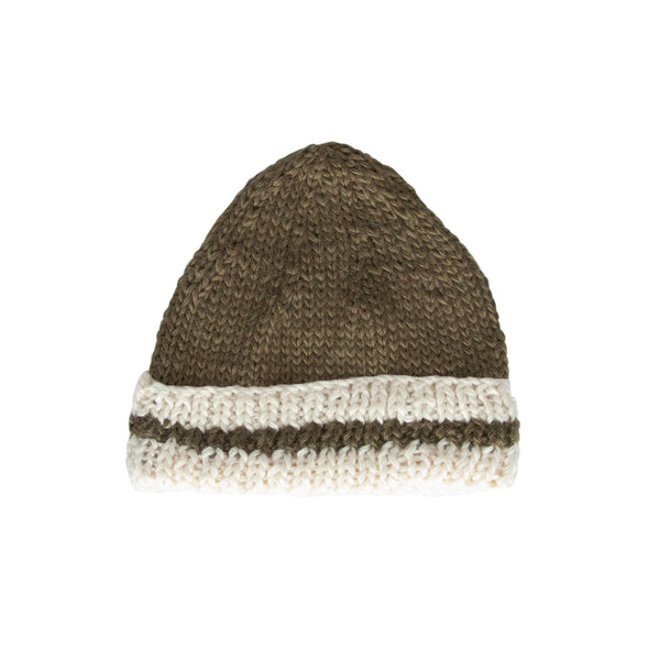 Acorn Denmark Beanie Khaki and Cream