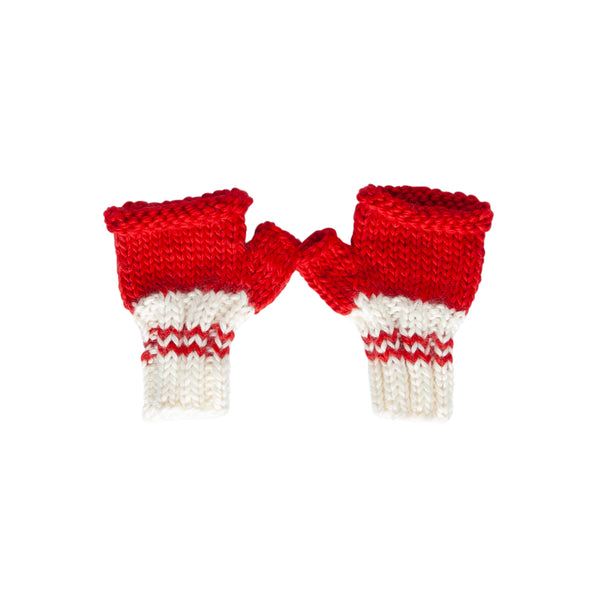 Acorn Denmark Mittens Red and Cream