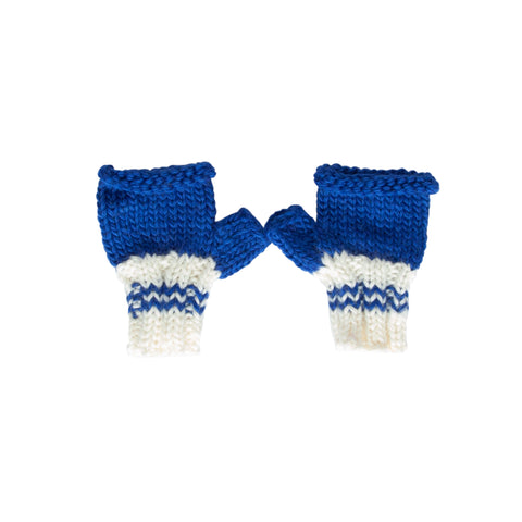 Acorn Denmark Mittens Blue and Cream