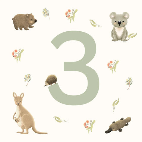 Petite Vous Aussie Animals 3 Card