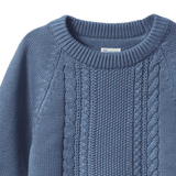 Nature Baby Billy Jumper - Dusky Blue Cable Knit