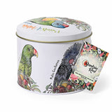 Banksia Parrots of Australia Embossed Tin Dark Chocolate Fruit and Nuts