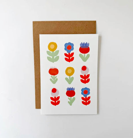 Florence Fry 9 Flowers Card