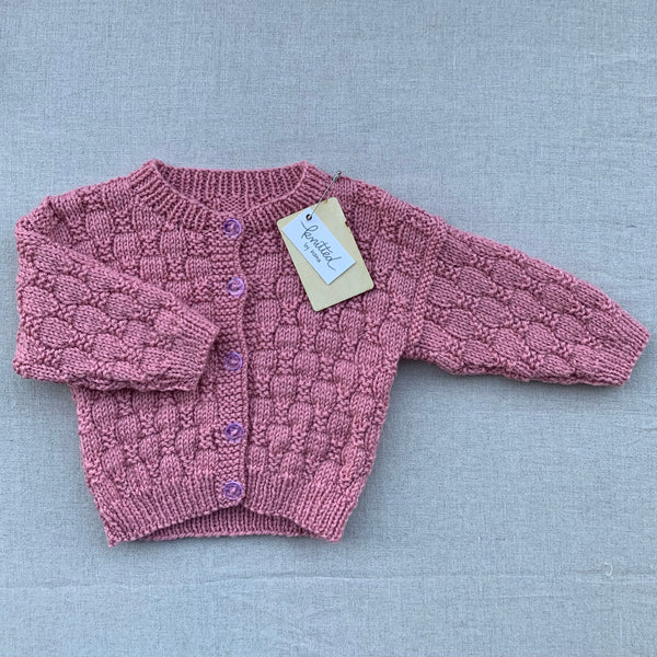 Knitted by Nana Luke Cardigan - Rose Petals