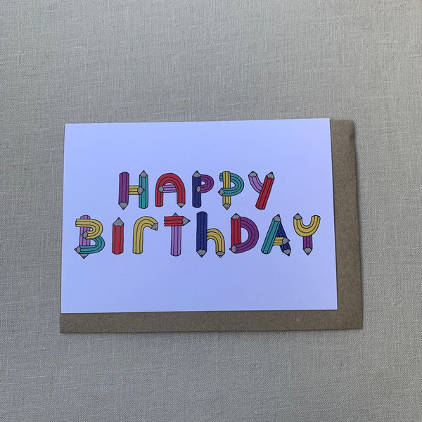 AHD Paper Co. Happy Birthday Pencil Card