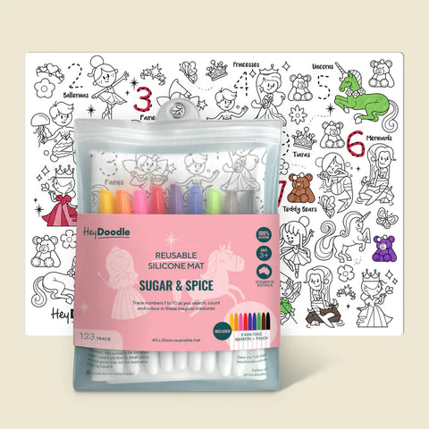Hey Doodle Reusable Colouring Mat Sugar & Spice