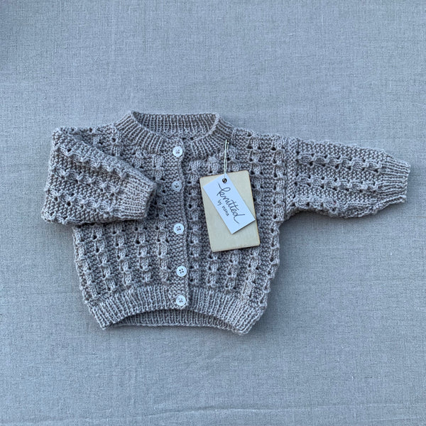Knitted by Nana Juniper Cardigan - Stone