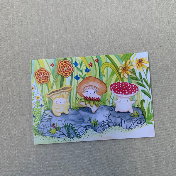 Moonface Maddy Mushroom Family Card