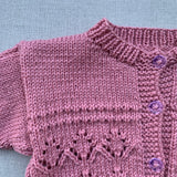 Knitted by Nana Michael Cardigan - Rose Petals