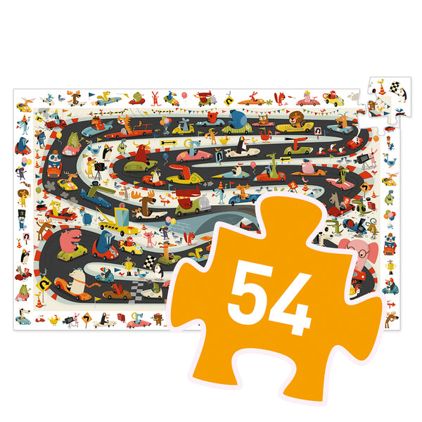Djeco Car Rally 54 Piece Observation Puzzle