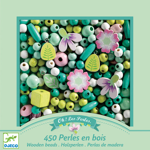 Djeco Leaves and Flowers Wooden Beads