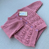 Knitted by Nana Michael Cardigan - Rose Petals