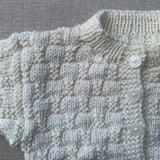 Knitted by Nana Luke Cardigan - Cream - 12M