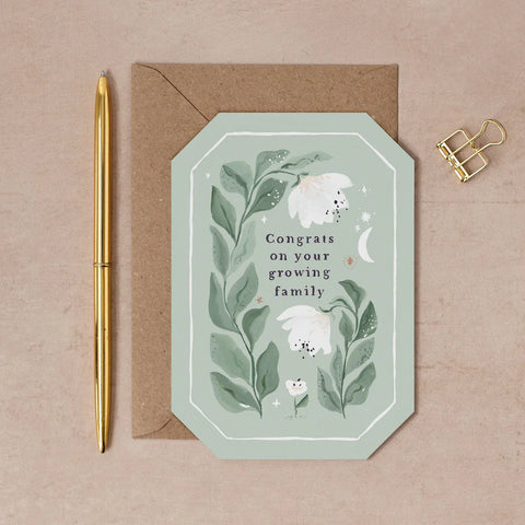 Sister Paper Co Growing Family New Baby Card