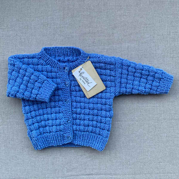 Knitted by Nana Steven Cardigan - Delphinium