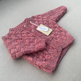Knitted by Nana Luke Cardigan - Rustic Tweed Rose