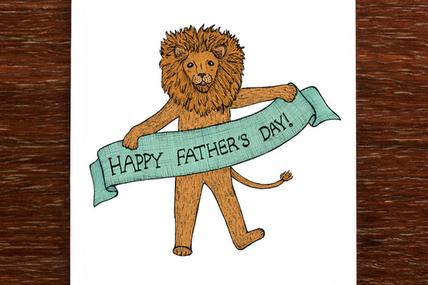 The Nonsense Maker Father's Day Lion Card