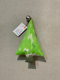 The Fancy Fox Hand Painted Fabric Christmas Tree - Green with Bell