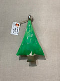 The Fancy Fox Hand Painted Fabric Christmas Tree - Green with Bell