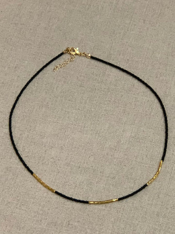 Georgia On My Mind - Gold Tube Necklace